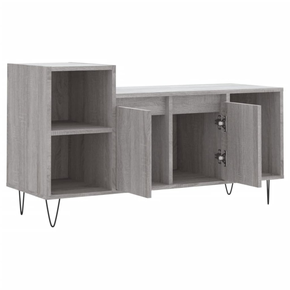 Mueble de TV madera contrachapada gris Sonoma 100x35x55
