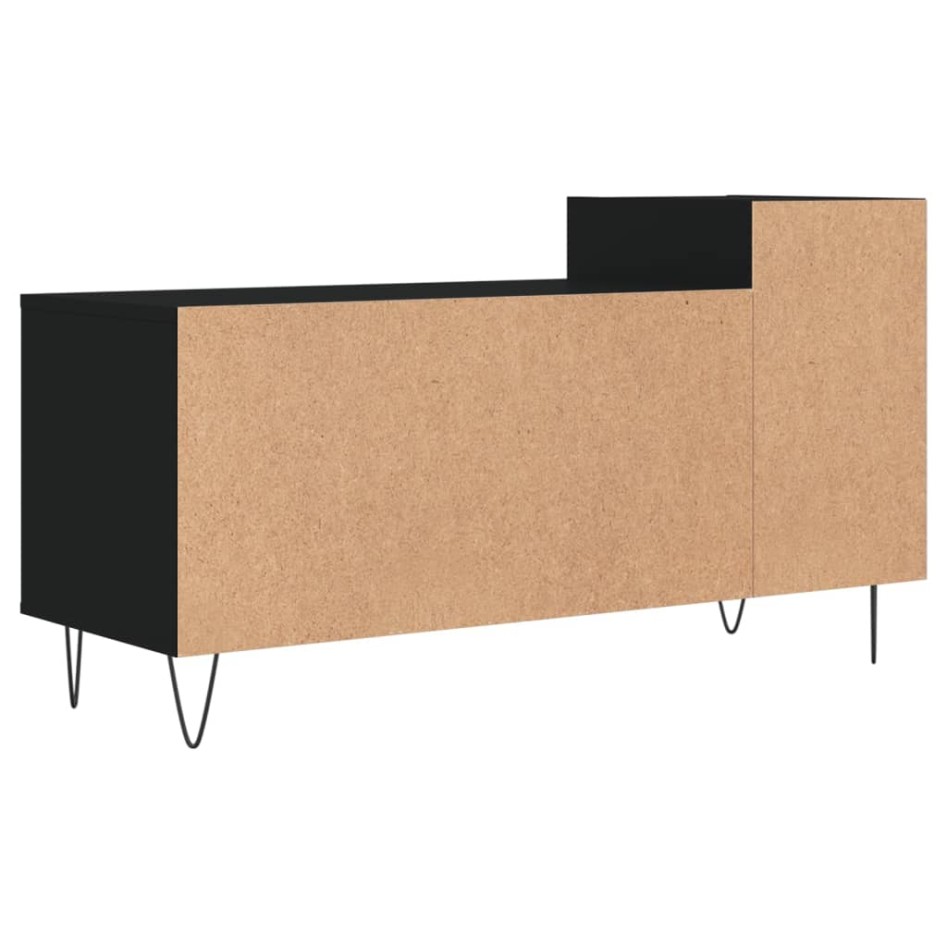 Mueble para TV madera contrachapada negro 100x35x55