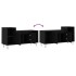 Mueble para TV madera contrachapada negro 100x35x55