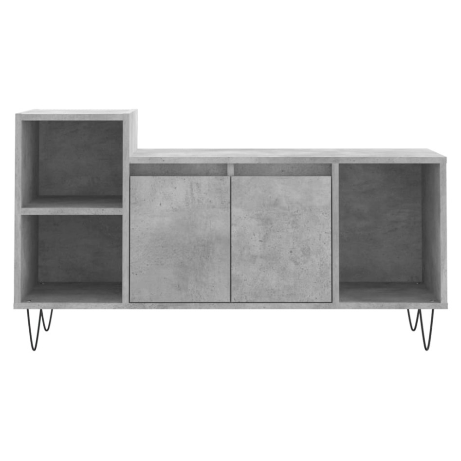 Mueble para TV madera contrachapada gris hormigón 100x35x55