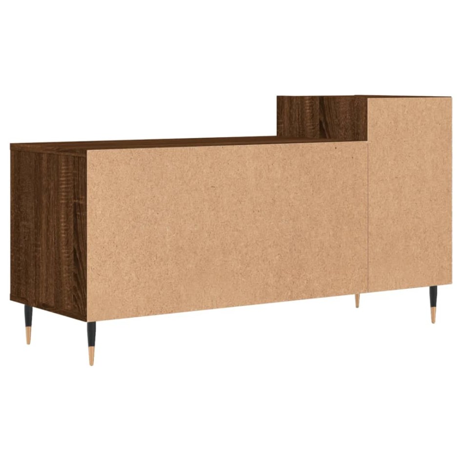 Mueble para TV madera contrachapada marrón roble 100x35x55