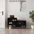 Mueble zapatero madera contrachapada negro 102x36x60