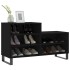 Mueble zapatero madera contrachapada negro 102x36x60