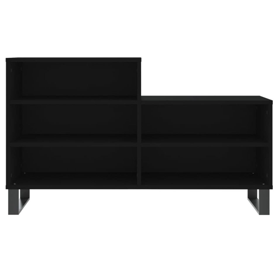 Mueble zapatero madera contrachapada negro 102x36x60