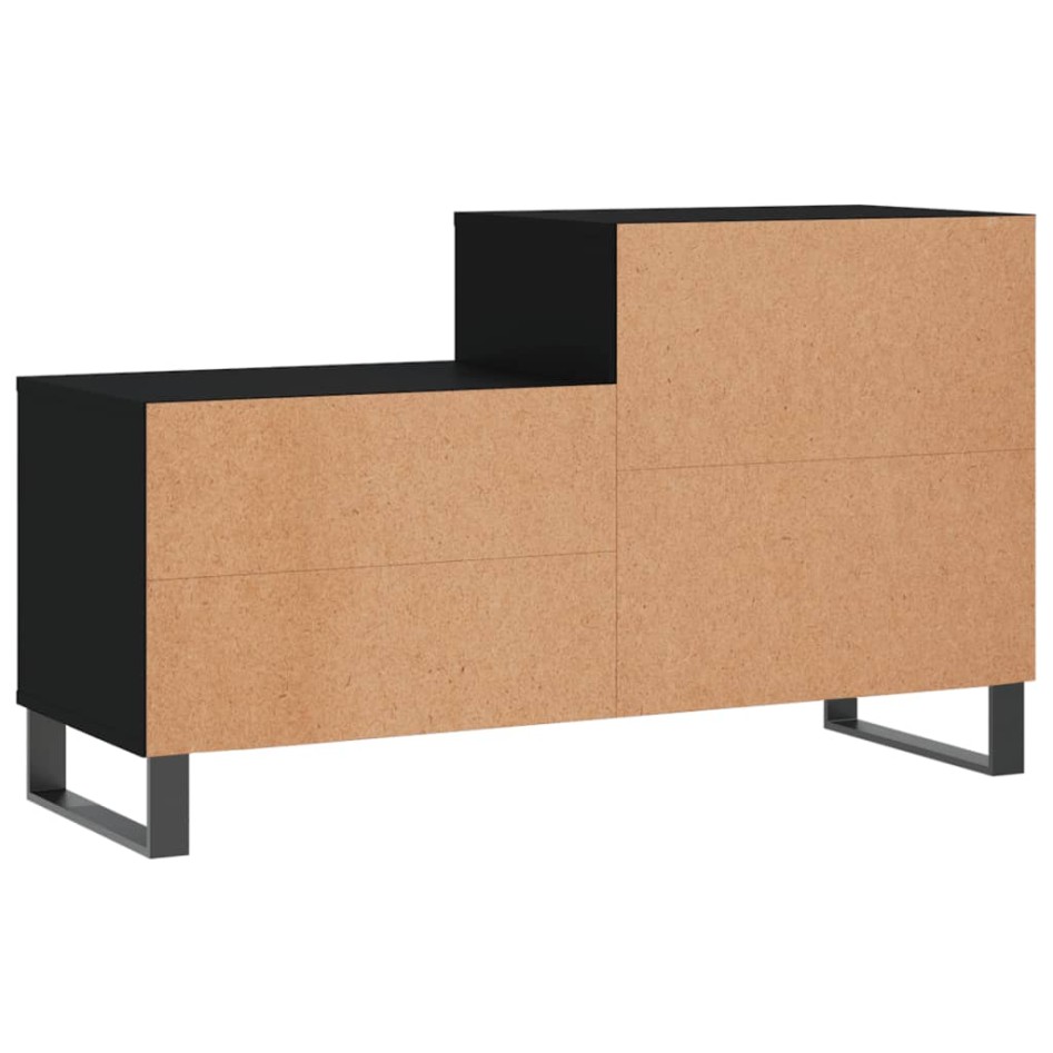 Mueble zapatero madera contrachapada negro 102x36x60