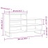 Mueble zapatero madera contrachapada negro 102x36x60