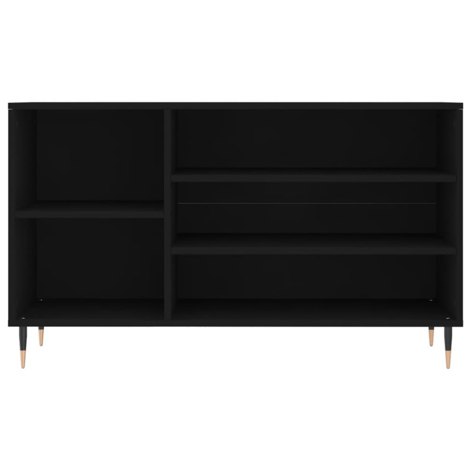 Mueble zapatero madera contrachapada negro 102x36x60