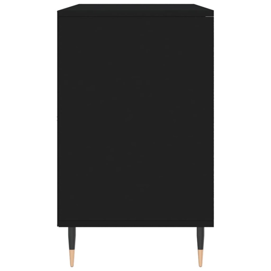 Mueble zapatero madera contrachapada negro 102x36x60