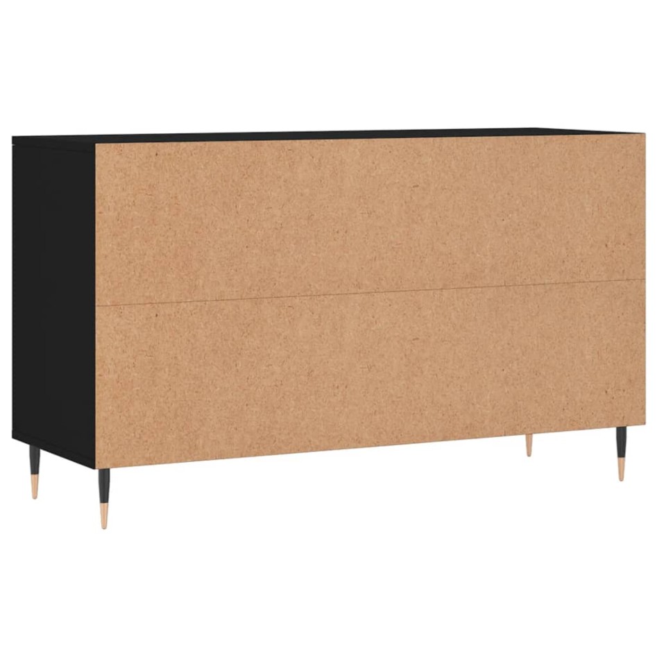 Mueble zapatero madera contrachapada negro 102x36x60