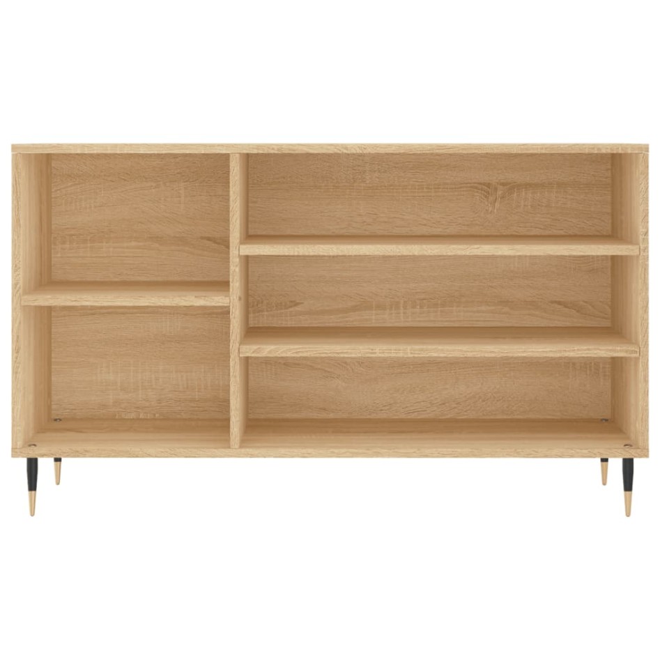 Mueble zapatero madera contrachapada roble Sonoma 102x36x60