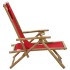 Silla de relax reclinable de bambú y tela
