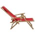 Silla de relax reclinable de bambú y tela