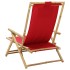 Silla de relax reclinable de bambú y tela