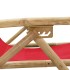 Silla de relax reclinable de bambú y tela