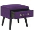 Mesita de noche morado oscuro 40x35x40 cm