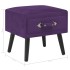 Mesita de noche morado oscuro 40x35x40 cm