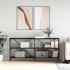 Mesa consola hierro madera ingeniería roble marrón 160x30x75