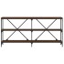 Mesa consola hierro madera ingeniería roble marrón 160x30x75