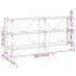 Mesa consola hierro madera ingeniería roble marrón 160x30x75