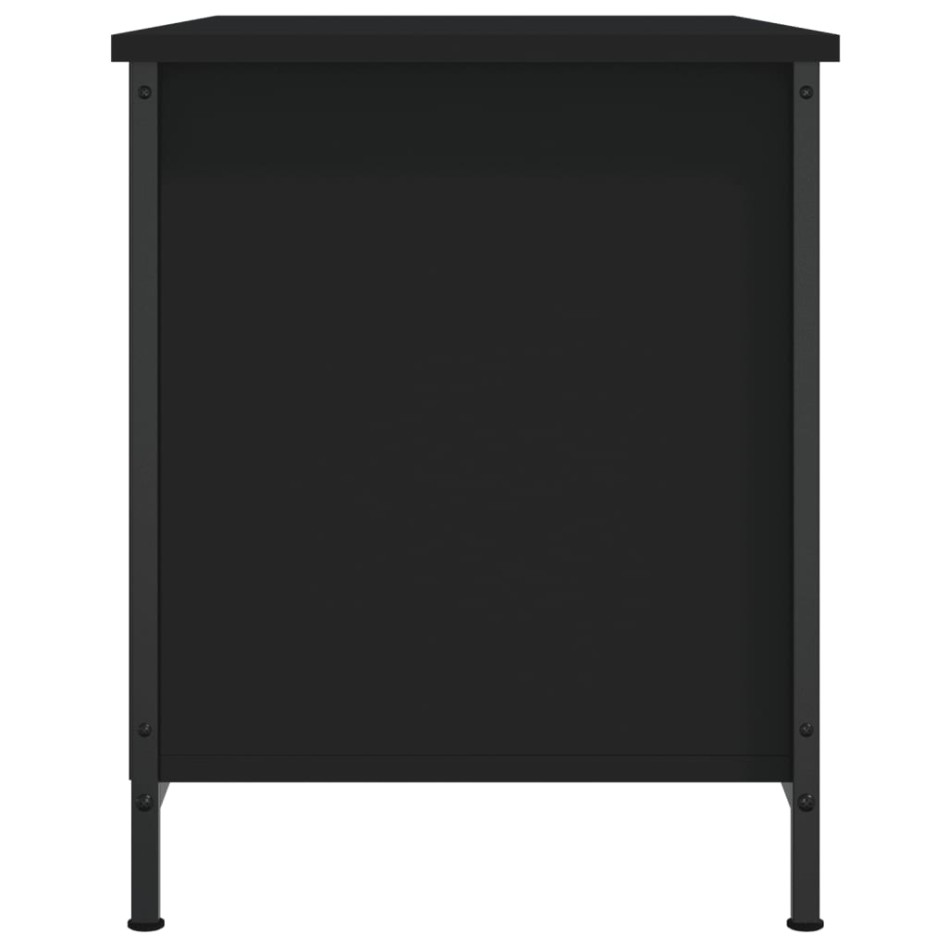 Mueble para TV madera contrachapada negro 80x40x50