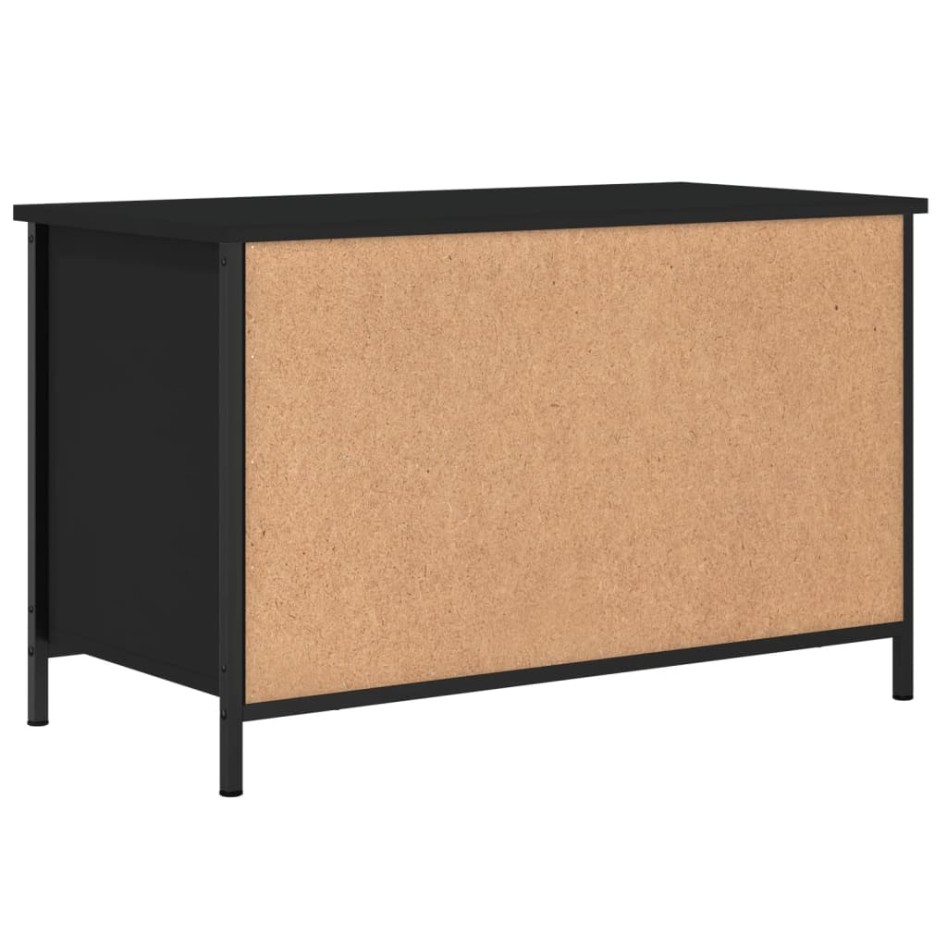 Mueble para TV madera contrachapada negro 80x40x50
