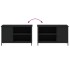 Mueble para TV madera contrachapada negro 80x40x50