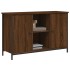 Mueble de TV madera de ingeniería marrón roble 100x35x65