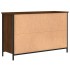 Mueble de TV madera de ingeniería marrón roble 100x35x65