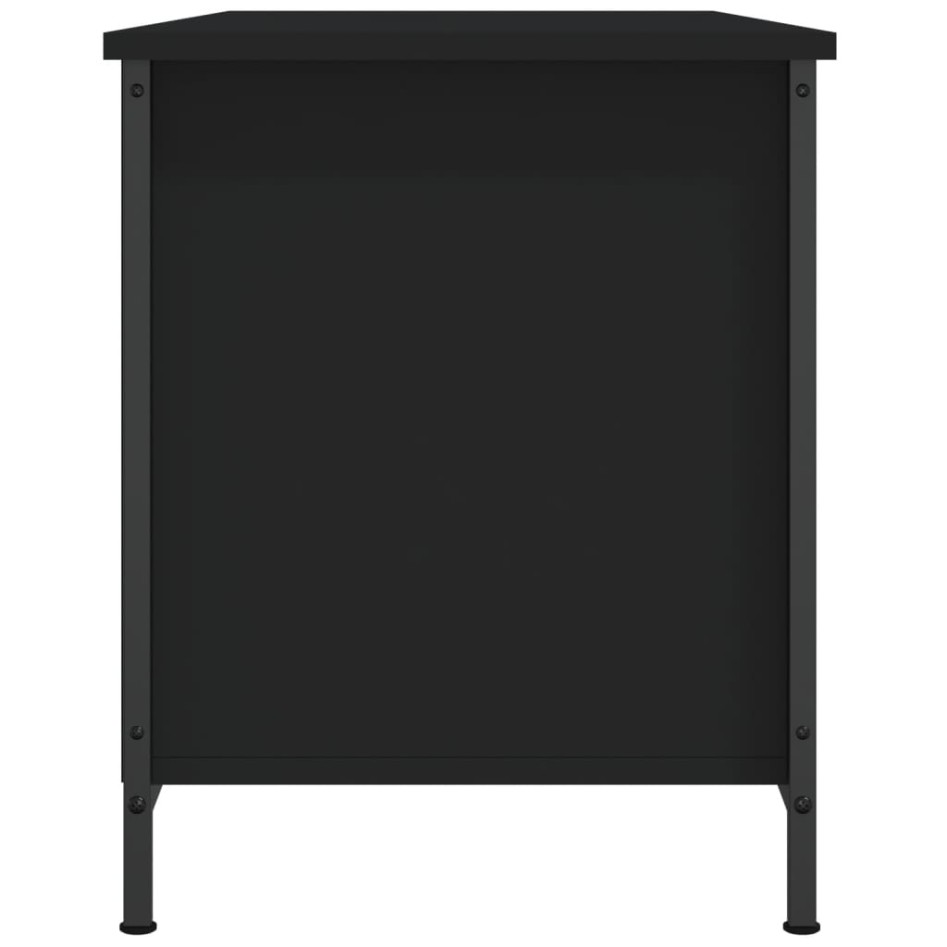 Mueble para TV madera contrachapada negro 100x40x50