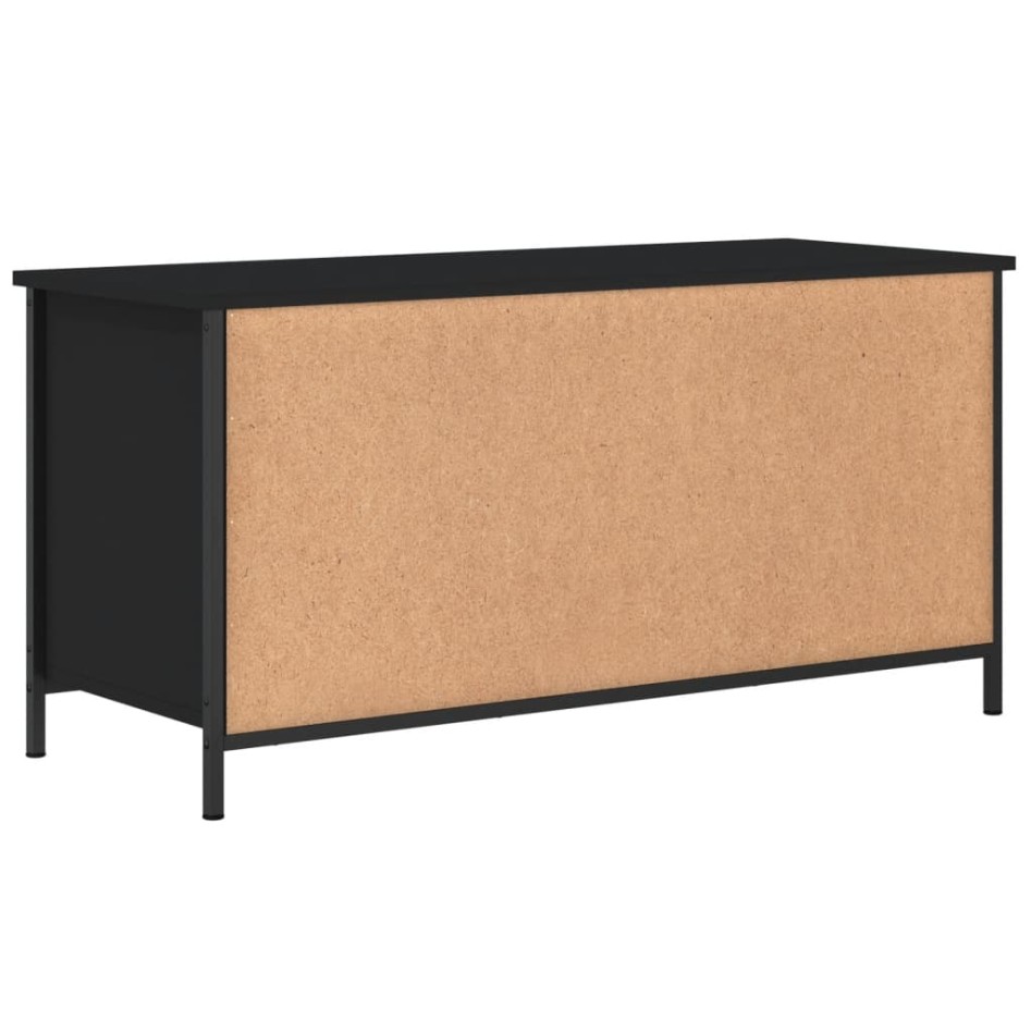 Mueble para TV madera contrachapada negro 100x40x50