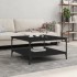 Mesa de centro madera de ingeniería negro 80x80x40
