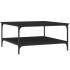 Mesa de centro madera de ingeniería negro 80x80x40