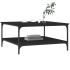 Mesa de centro madera de ingeniería negro 80x80x40