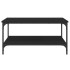 Mesa de centro madera de ingeniería negro 80x80x40