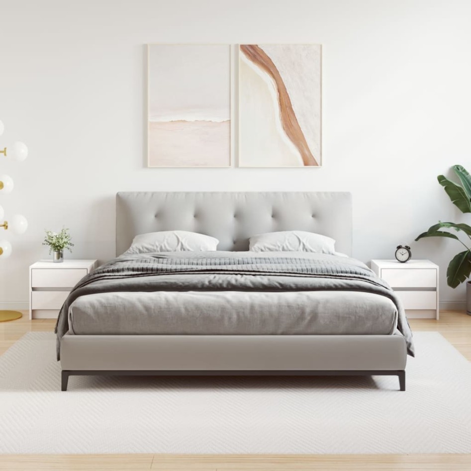 Mesitas de noche 2 uds madera maciza pino blanco 40x31x35,5