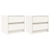 Mesitas de noche 2 uds madera maciza pino blanco 40x31x35,5
