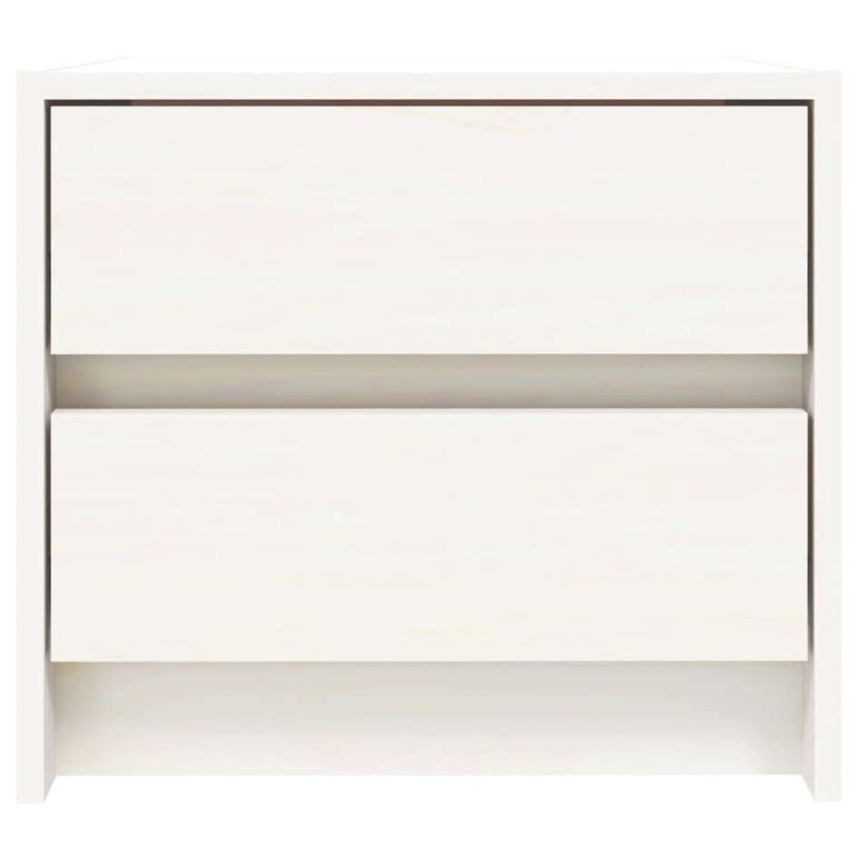 Mesitas de noche 2 uds madera maciza pino blanco 40x31x35,5