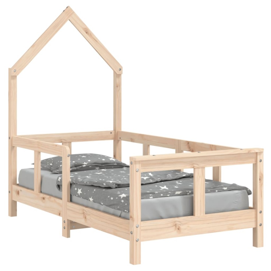 Estructura de cama para niños madera maciza de pino 70x140