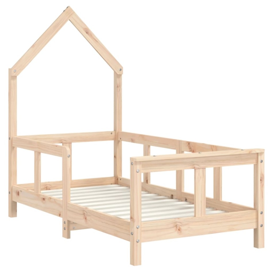 Estructura de cama para niños madera maciza de pino 70x140