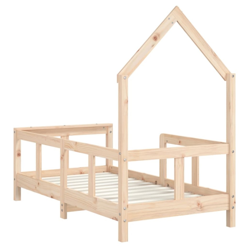 Estructura de cama para niños madera maciza de pino 70x140