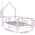Estructura de cama para niños madera maciza de pino 70x140