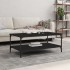 Mesa de centro madera de ingeniería negro 100x55x40