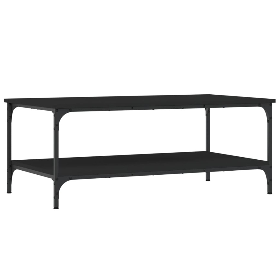 Mesa de centro madera de ingeniería negro 100x55x40