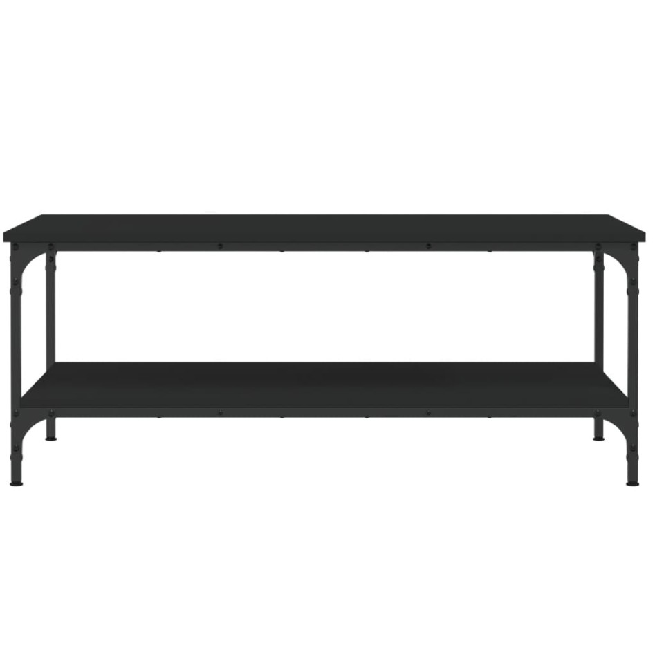 Mesa de centro madera de ingeniería negro 100x55x40