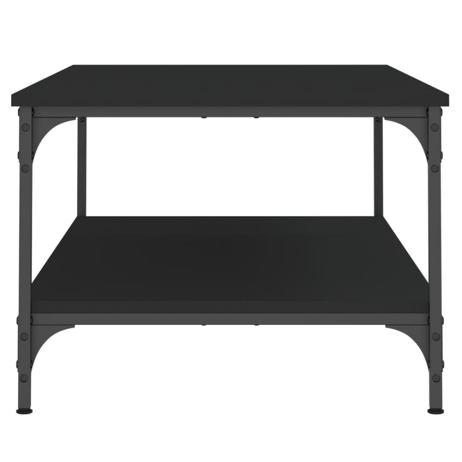Mesa de centro madera de ingeniería negro 100x55x40