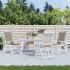 Cojín silla de jardín respaldo alto 4 uds tela taupé