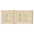 Cojín silla de jardín respaldo alto 4 uds tela beige