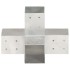 Conectores de postes en X 4 uds metal galvanizado 81x81