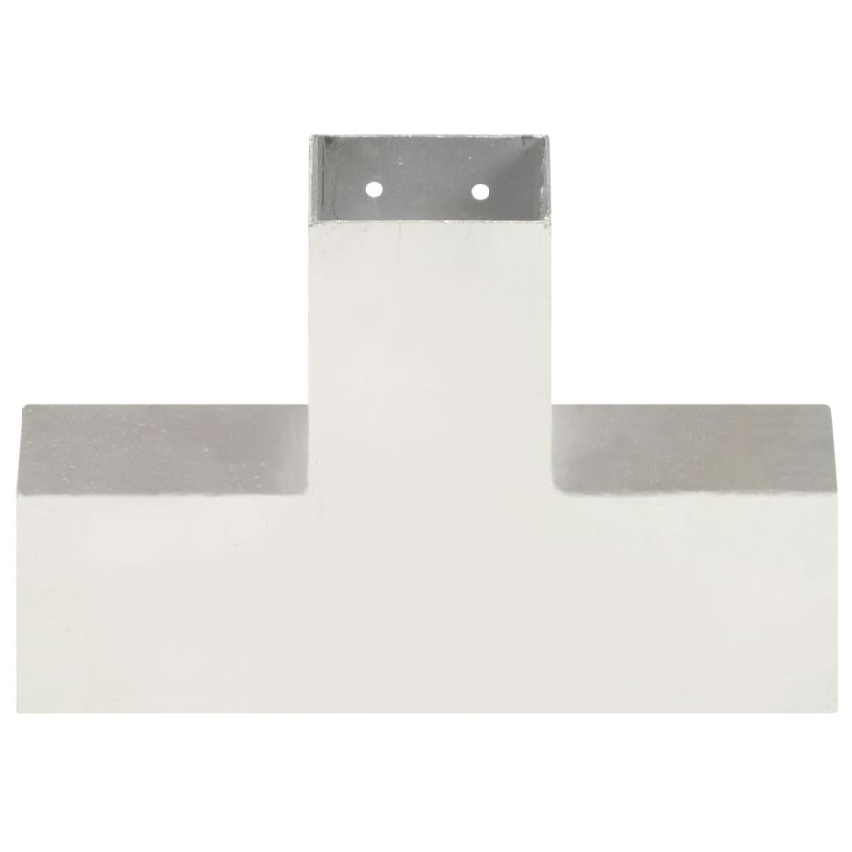 Conectores de postes en X 4 uds metal galvanizado 81x81
