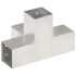 Conectores de postes en X 4 uds metal galvanizado 81x81